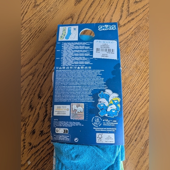 Peyo Smurfs Ladies Girls character socks. 3 pairs white green and blue.  New. - Picture 4 of 6